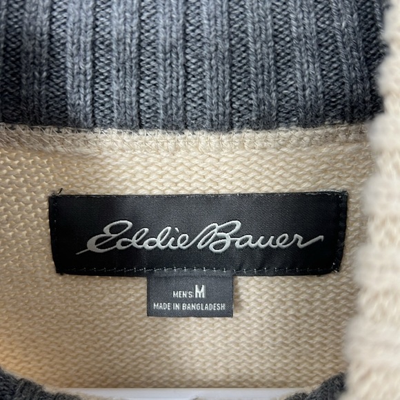 Eddie Bauer men’s medium thick knit sweater - Picture 4 of 7